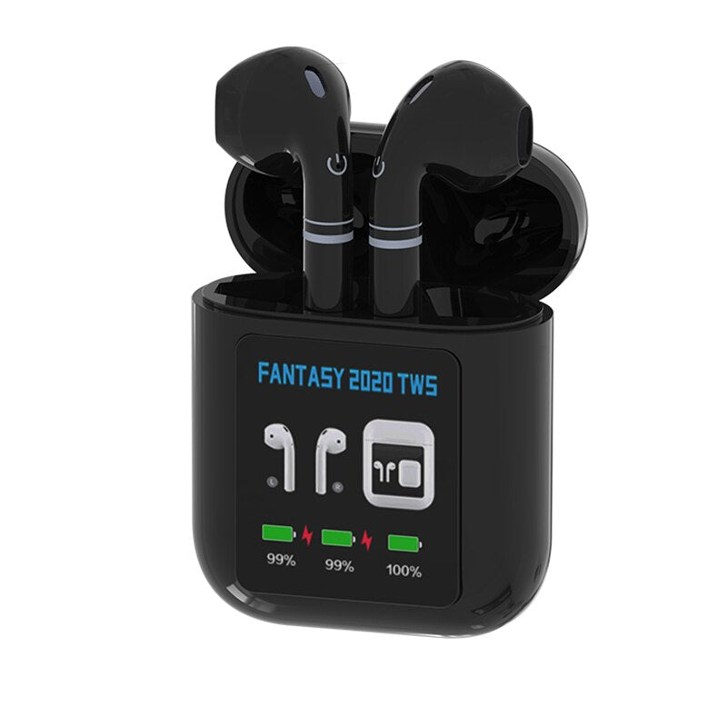 Bluetooth 5.0 Earphone FANTASY 2020 TWS 1.3 Inch LCD Display True Wireless Mini IPX4 waterproof Bluetooth Earbuds For Sport FyreFly Sky