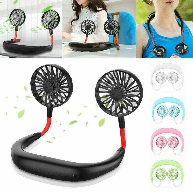 High Speed Portable Neck Fan - USB Red Chaos