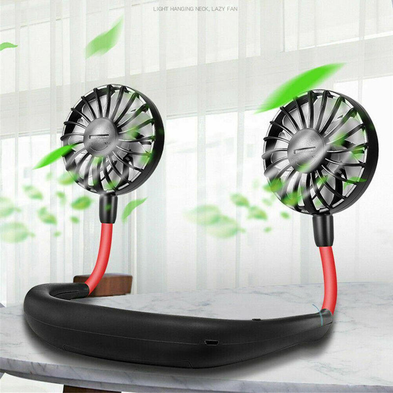 High Speed Portable Neck Fan - USB Red Chaos