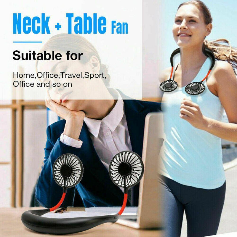 High Speed Portable Neck Fan - USB Red Chaos