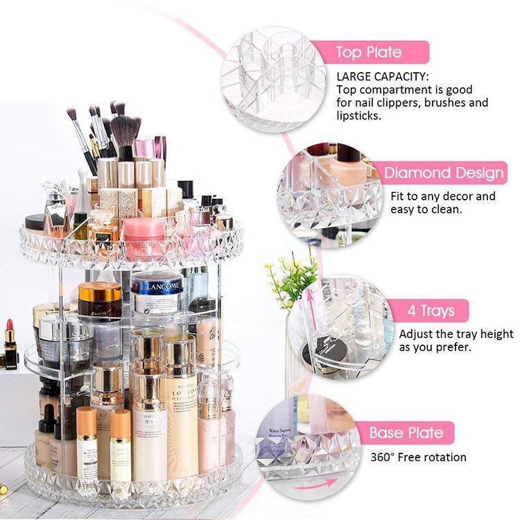 360 Rotating Makeup Carousel FyreFly Sky