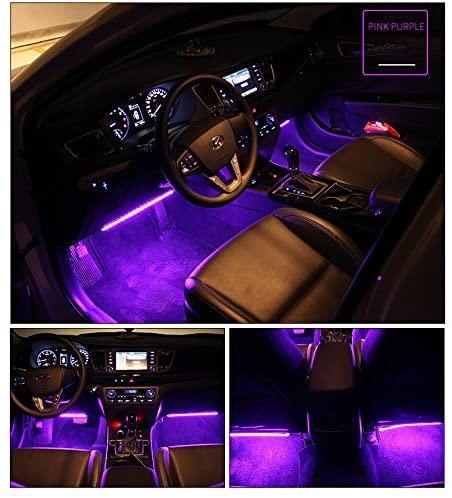 RGB Car LED Light Strips, Sound Activated with Remote Control, 48 Silver Atlas