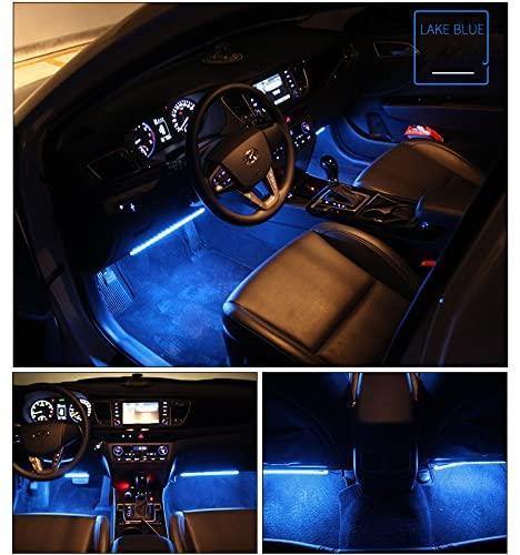 RGB Car LED Light Strips, Sound Activated with Remote Control, 48 Silver Atlas