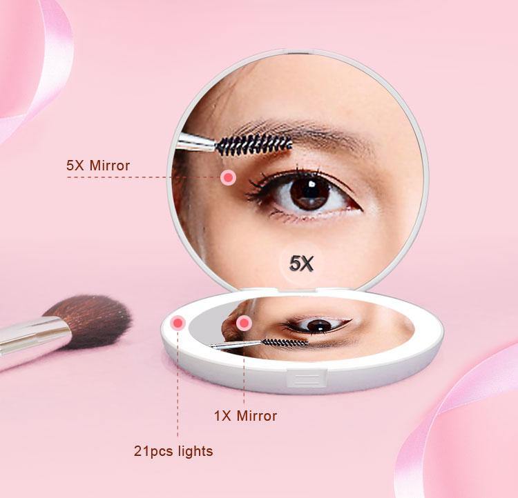 LED Pocket Makeup Mirror FyreFly Sky