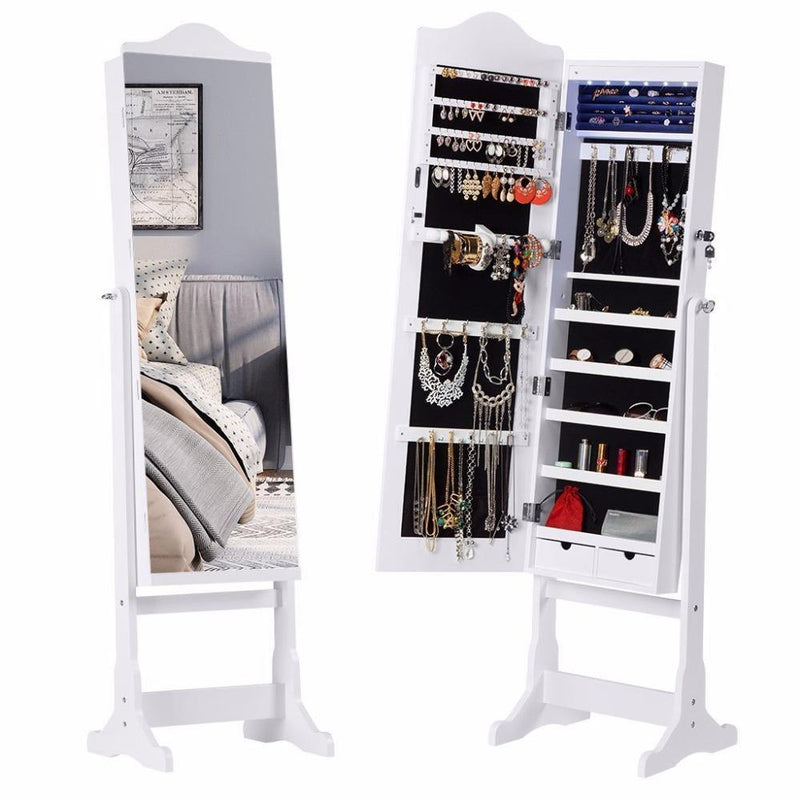 Modern Full Length Jewelry Cabinet Mirror FyreFly Sky