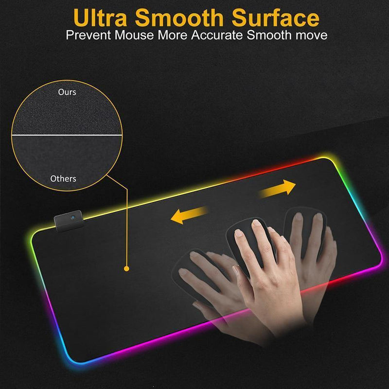 Ninja Dragons RGB Gaming 1 Touch Light Up Mouse Pad - Large Size Yellow Pandora