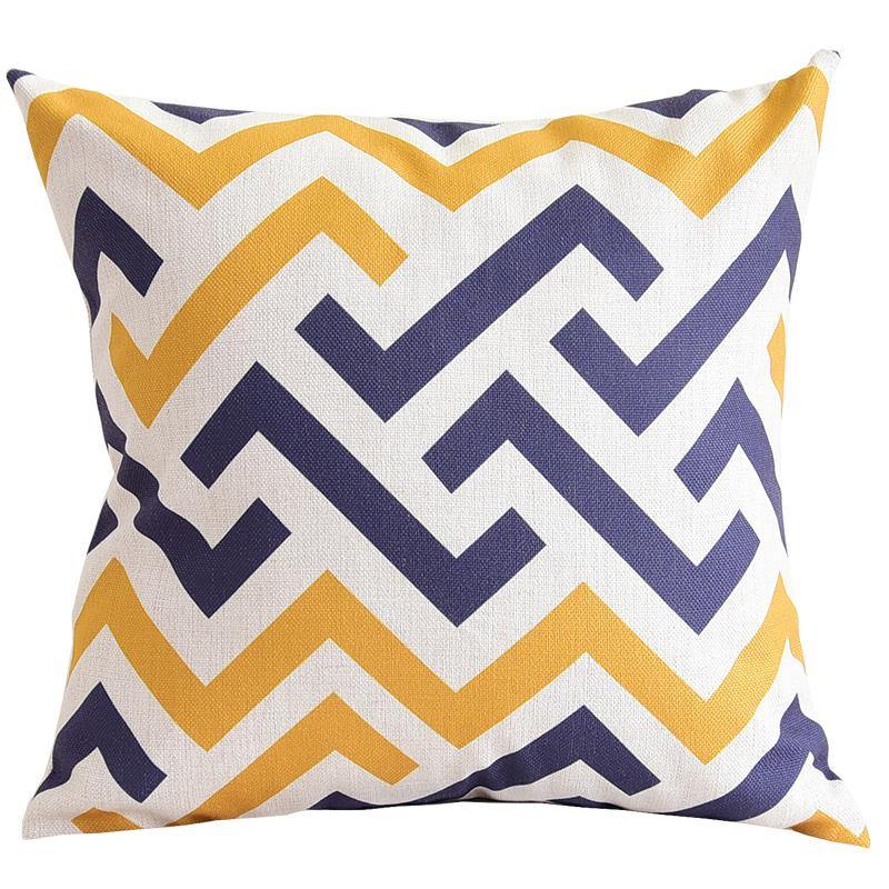 Yellow Geometric Throw Pillow Covers FyreFly Sky