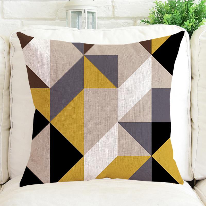 Yellow Geometric Throw Pillow Covers FyreFly Sky