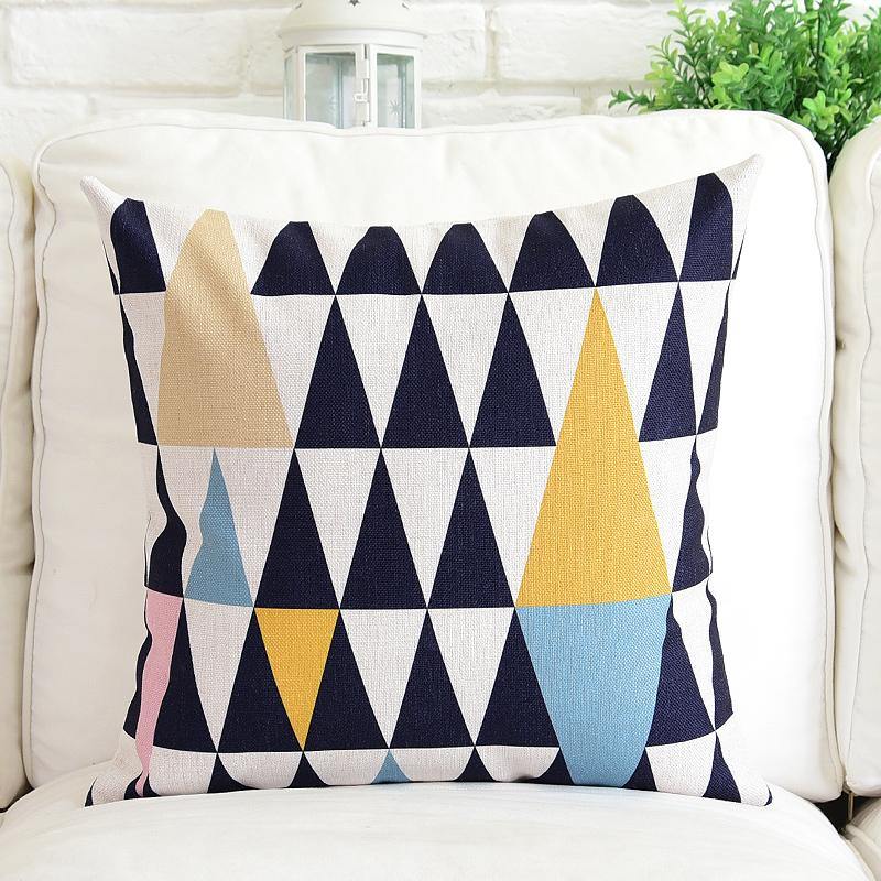 Yellow Geometric Throw Pillow Covers FyreFly Sky