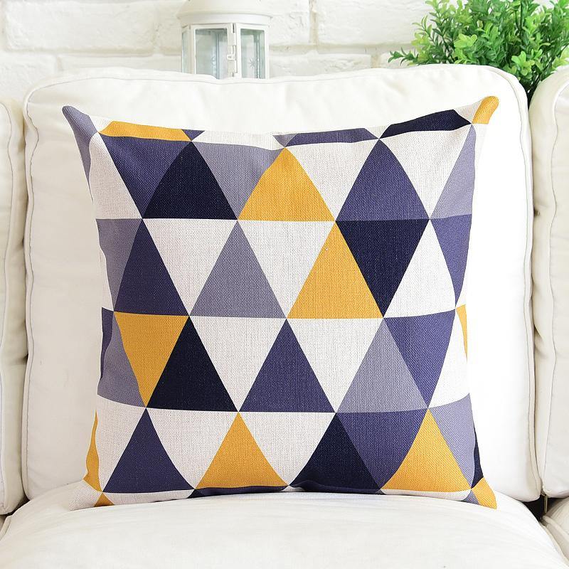 Yellow Geometric Throw Pillow Covers FyreFly Sky