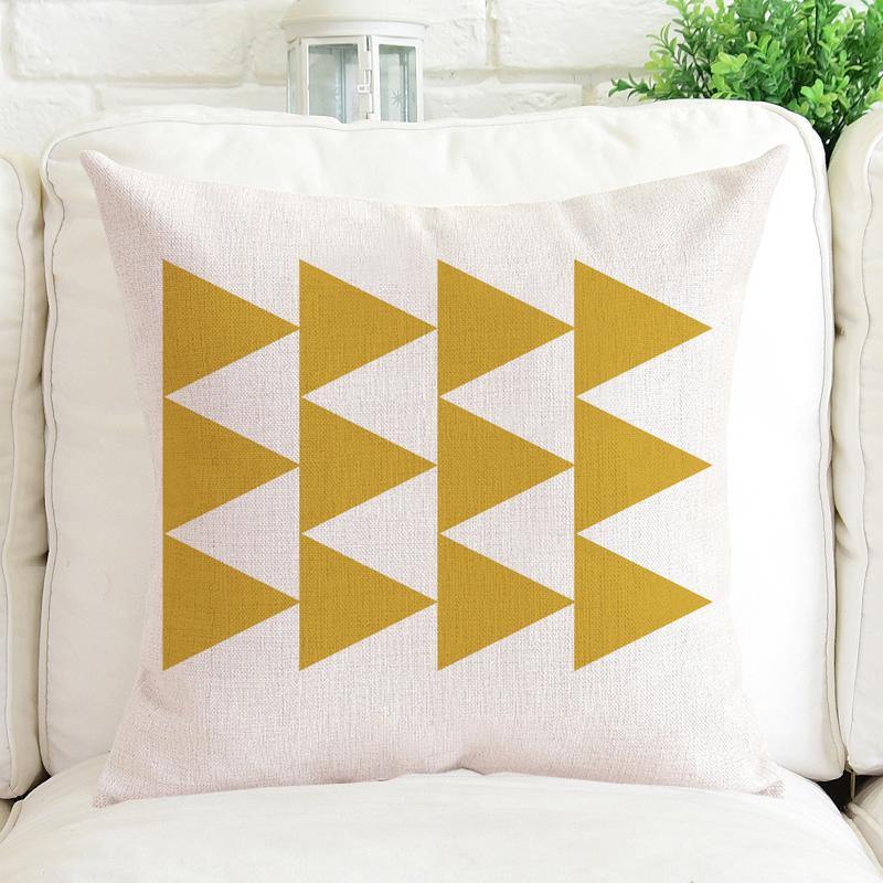 Yellow Geometric Throw Pillow Covers FyreFly Sky