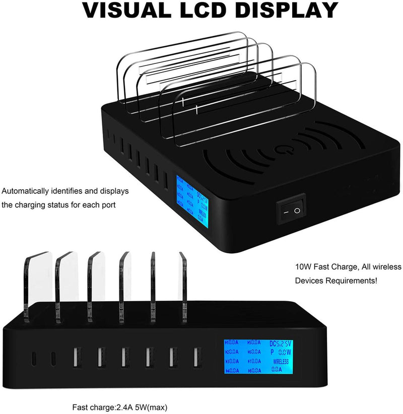 Multi Device USB Qi Fast Charger FyreFly Sky