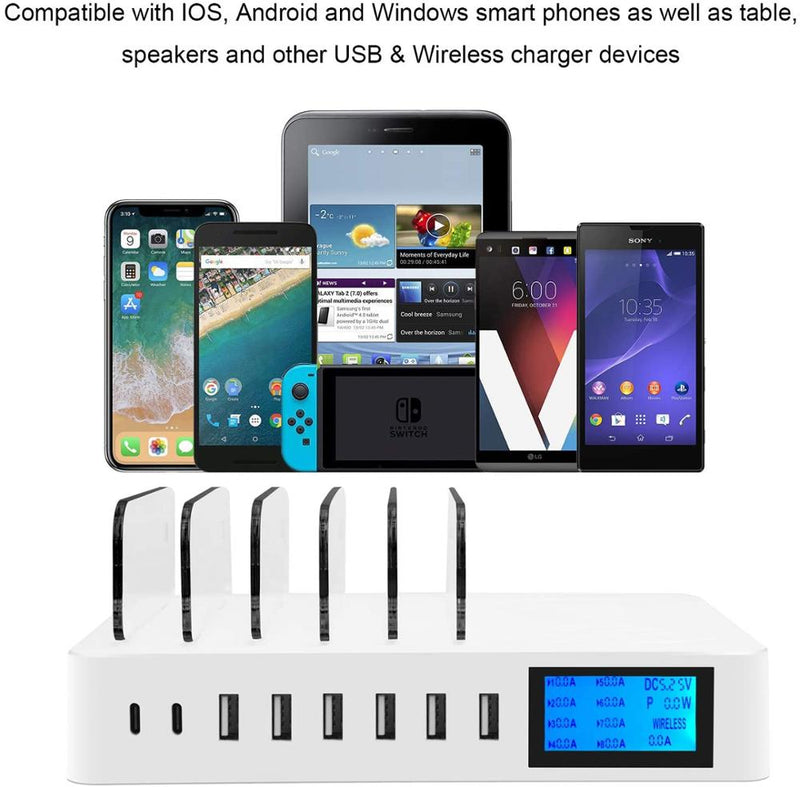 Multi Device USB Qi Fast Charger FyreFly Sky