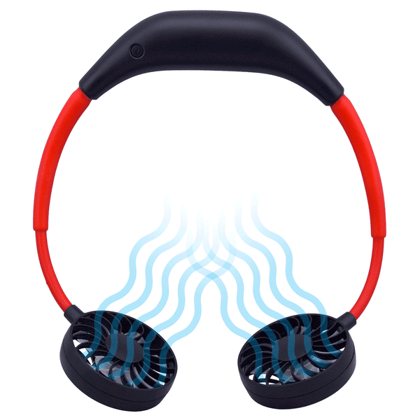 High Speed Portable Neck Fan - USB Red Chaos